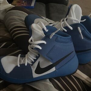 Jordan Nike mens Blue and White boxing boot